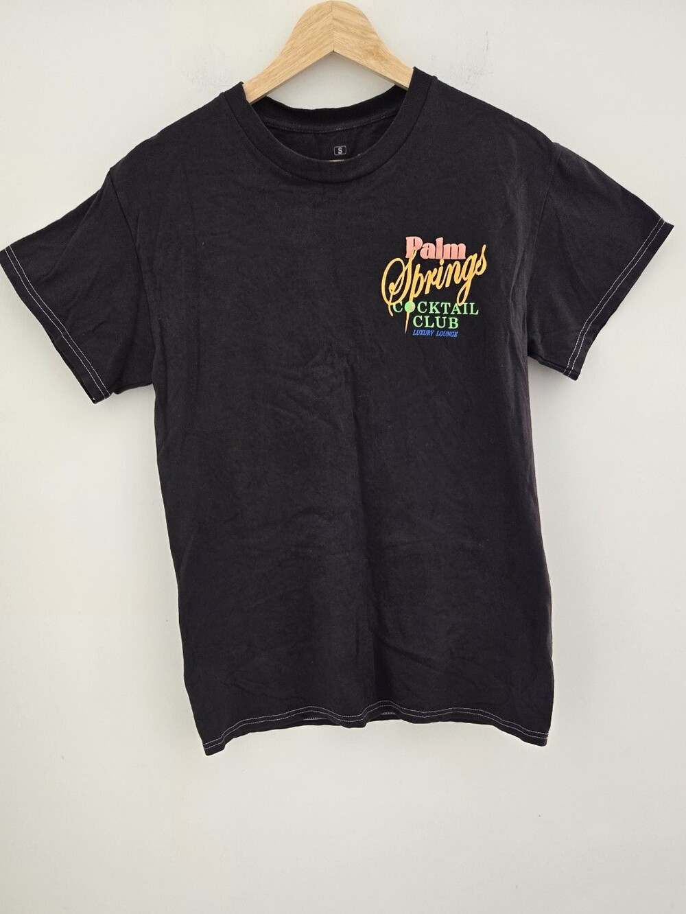 Strange Daze Palm Springs Cocktail Club Graphic T-Shirt Black S